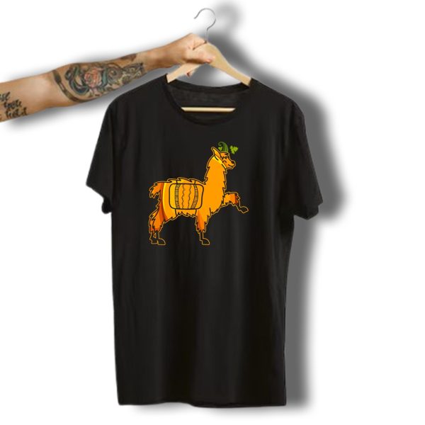 Alpaca Pumpkin Halloween Hybrid T Shirt t shirt 1