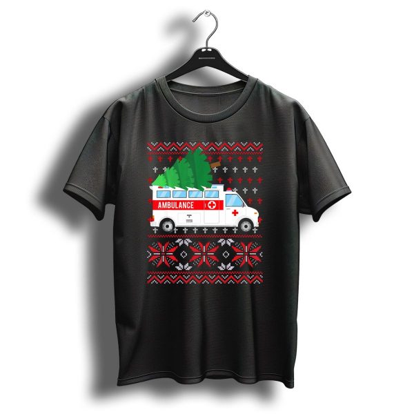 Ambulance Carrying Christmas Tree Festive Emergency T Shirt 1 t shirt 1