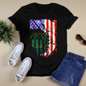 American Flag Oregon Ducks T-Shirt