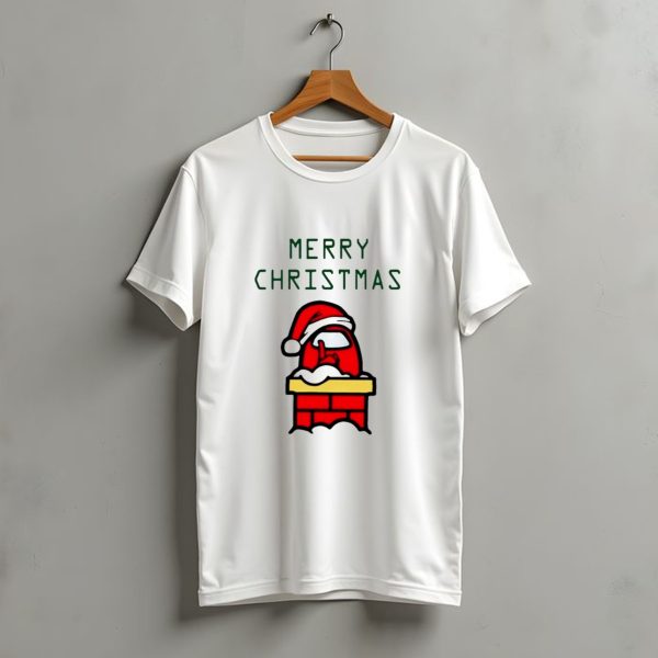 Among Us Santa Red Merry Christmas Chimney Crewmate T Shirt t shirt 1 1