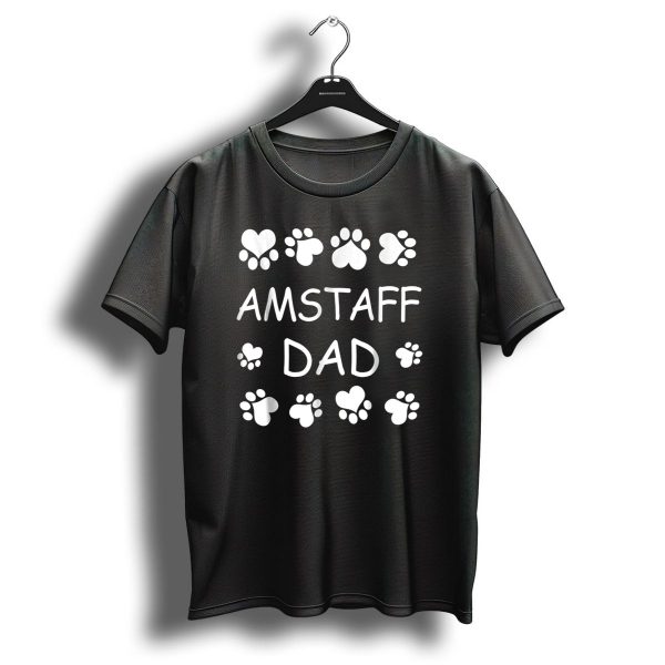 Amstaff Dad Christmas Birthday Paw Heart Lovers T Shirt 1 t shirt 1