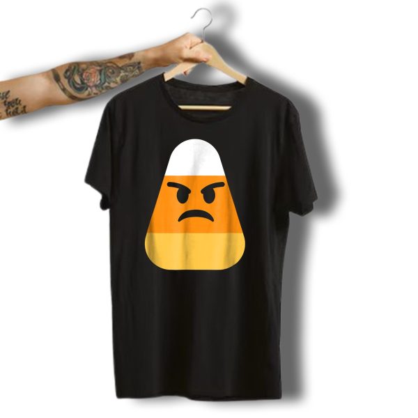 Angry Emoji Candy Corn Funny Halloween T Shirt t shirt 1