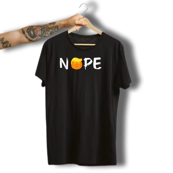 Anti Trump Nope Halloween Pumpkin Face Against Trump T Shirt t shirt 1