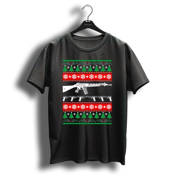 Ar 15 Ar15 Christmas Ugly Sweater Red Green Trees Snowflakes T Shirt 1 t shirt 1
