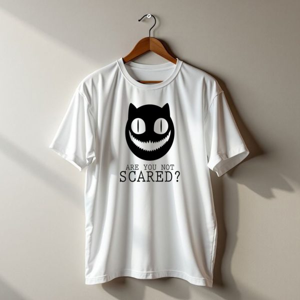Are You Not Scared Halloween Cat Pumpkin T Shirt t shirt 1