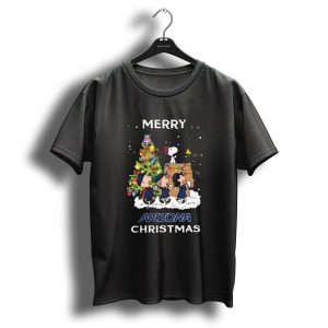 Arizona Wildcats Snoopy Peanuts Merry Christmas Tree T Shirt
