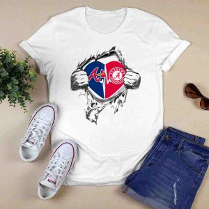 Atlanta Braves Alabama Crimson Tide Heartbeat Passion T-Shirt