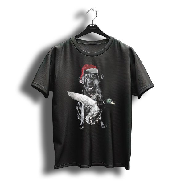 Ats Miya Christmas Dog With Santa Hat And Flying Duck T Shirt t shirt 1