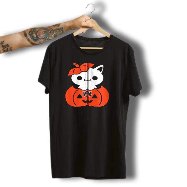 Auburn Tigers Cat In Pumpkin Halloween T Shirt t shirt 1
