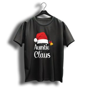 Auntie Claus Santa Hat Bell Christmas T Shirt