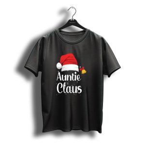 Auntie Claus Santa Hat Bell Christmas T-Shirt