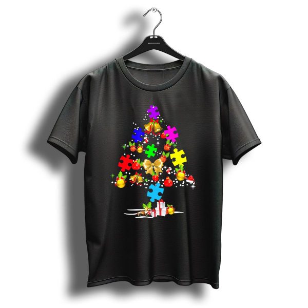 Autism Awareness Christmas Tree Puzzle Piece Ornament Festive Holiday T Shirt 1 t shirt 1
