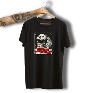 Auuuggh Its Halloween Vintage Screaming Skeleton T-Shirt