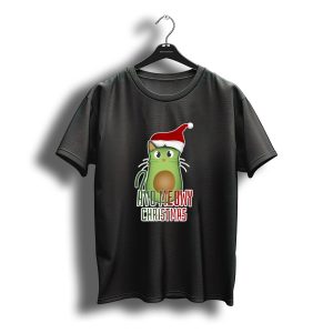 Avo Meowy Christmas Cat With Santa Hat T-Shirt