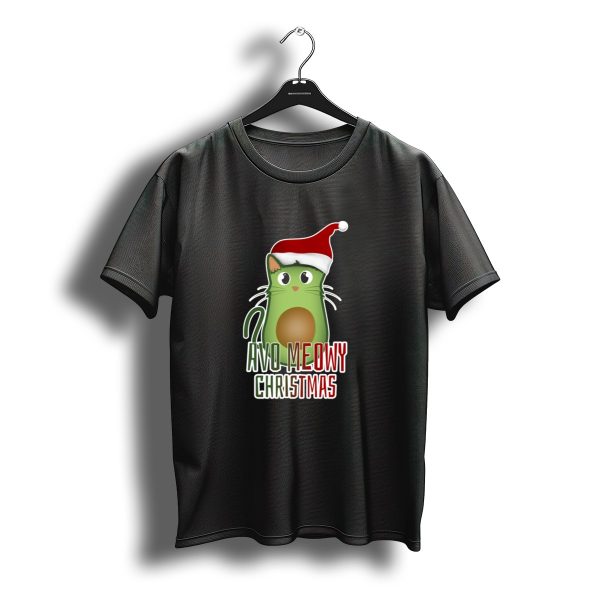 Avo Meowy Christmas Cat With Santa Hat T Shirt t shirt 1
