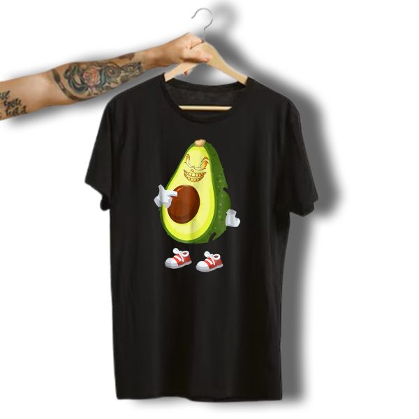 Avoscary Funny Avocado Halloween Scary Face Sneakers T Shirt t shirt 1