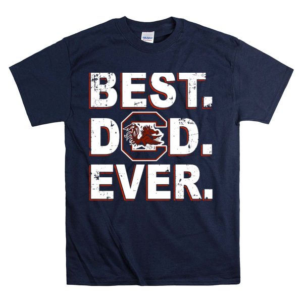 BEST DAD EVER SOUTH CAROLINA GAMECOCKS T Shirt 1 Navy