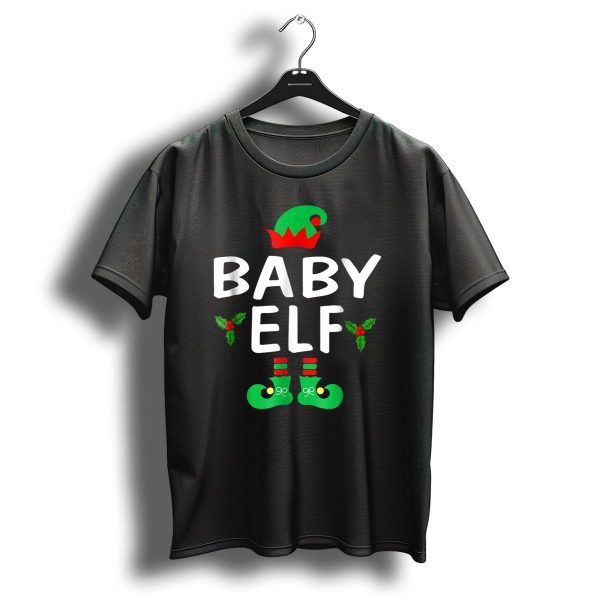 Baby Elf Christmas Green Hat Holly Boots T Shirt 1 t shirt 1