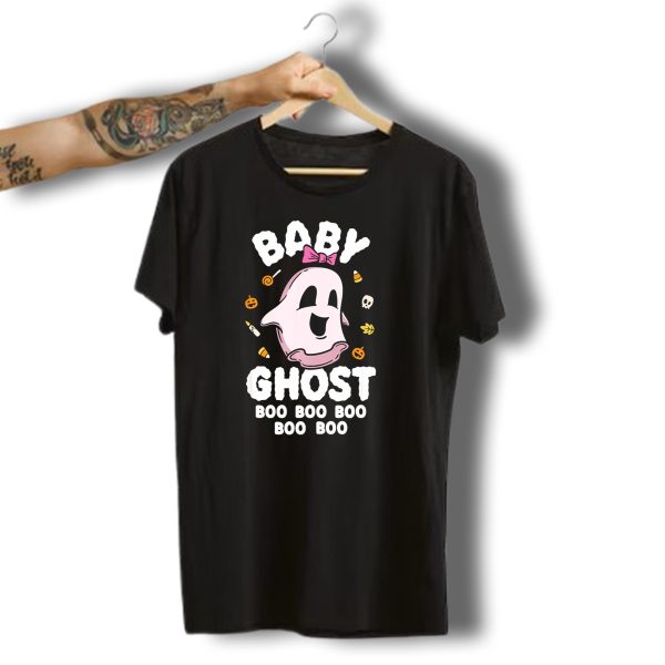 Baby Ghost Boo Boo Boo Halloween Kids Girls T Shirt t shirt 1