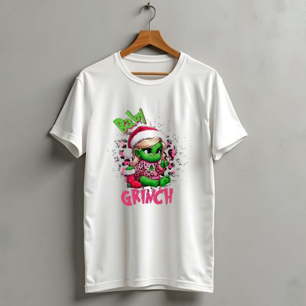 Baby Grinch Pink Leopard Christmas T Shirt 1 t shirt 1
