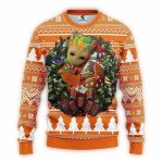 Baby Groot Hold Ball Texas Longhorns Ugly Sweater