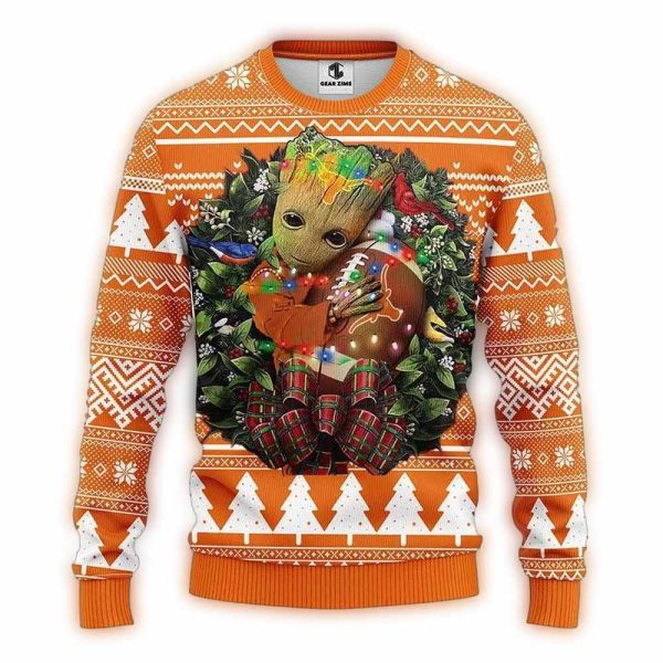 Baby-Groot-Hold-Ball-Texas-Longhorns-Ugly-Sweater-1 Baby Groot Hold Ball Texas Longhorns Ugly Sweater 1