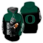 Baby Groot Hug Ball Oregon Ducks All-Over Print Hoodie