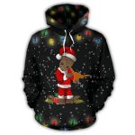 Baby Groot Hug Logo Texas Longhorns Santa Christmas All Over Print Hoodie