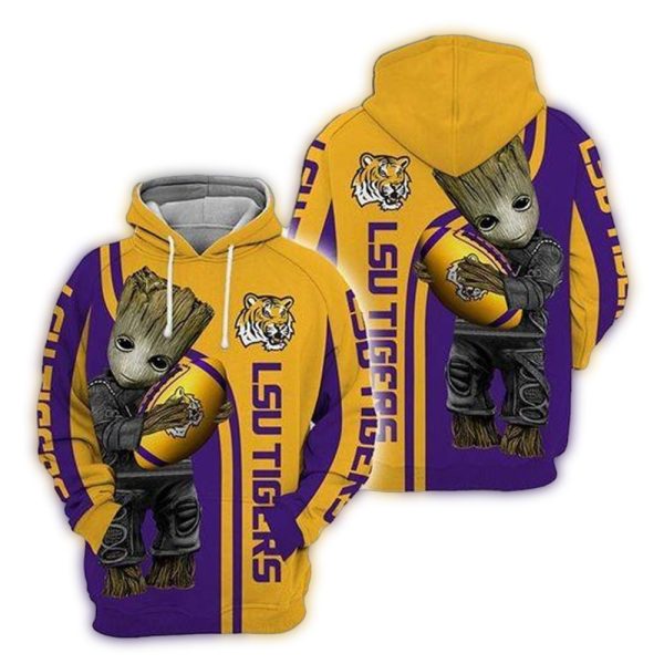 Baby Groot Lsu Tigers 3d All Over Print Hoodie 1
