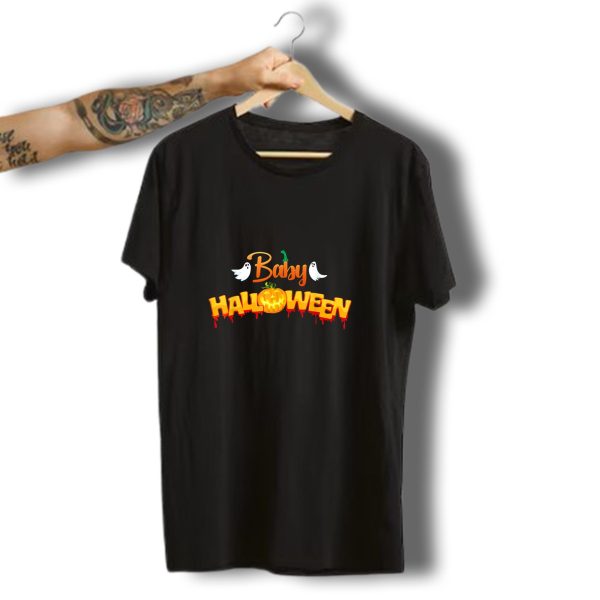 Baby Halloween Funny Pumpkin Eater With Ghosts T Shirt t shirt 1