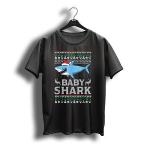 Baby Shark Santa Hat Ugly Christmas Sweater Shark T-Shirt
