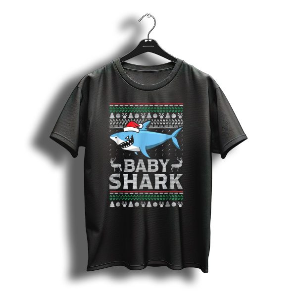 Baby Shark Santa Hat Ugly Christmas Sweater Shark T Shirt t shirt 1