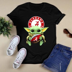 Baby Yoda Alabama Crimson Tide Football Fan T Shirt