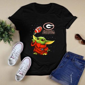 Baby Yoda Georgia Bulldogs Football Star Wars T Shirt
