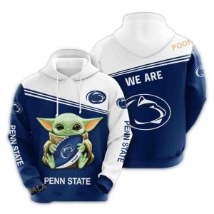Baby Yoda Hold Ball Penn State Nittany Lions We Are All-over Print Hoodie