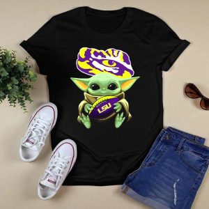 Baby Yoda Lsu Tigers Football Tiger Eye T-Shirt