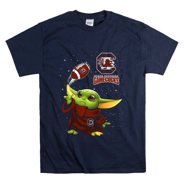 Baby Yoda South Carolina Gamecocks Football T Shirt 1 Navy