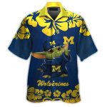 Baby Yoda Star Wars Michigan Wolverines Hawaiian Shirt
