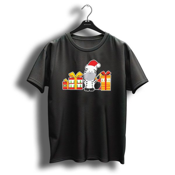 Baby Zebra With Santa Hat And Christmas Presents T Shirt 1 t shirt 1