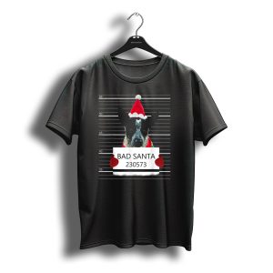 Bad Santa 230573 Heeler Mugshot Christmas T-Shirt