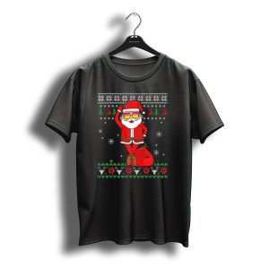 Ballet Lover Santa Claus Ballerina Christmas Snowflakes Reindeer Ugly T-Shirt