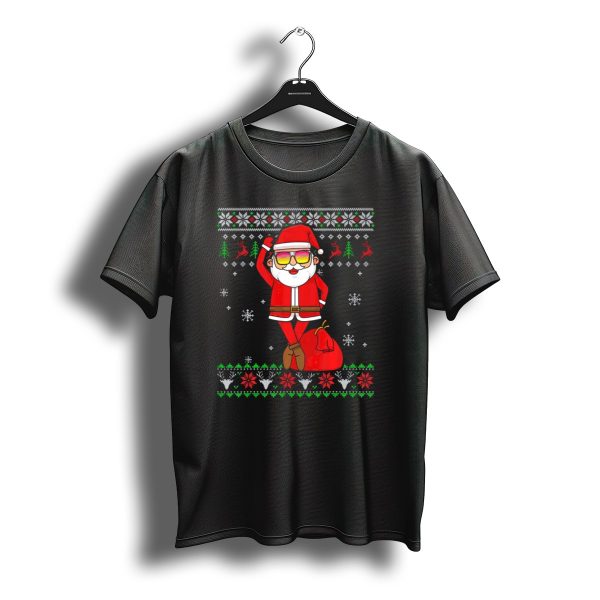 Ballet Lover Santa Claus Ballerina Christmas Snowflakes Reindeer Ugly T Shirt t shirt 1