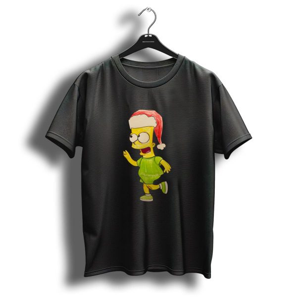 Bart Simpson New Year Merry Christmas Santa Hat Mood T Shirt 1 t shirt 1