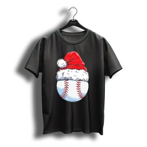 Baseball Santa Christmas Hat T-Shirt