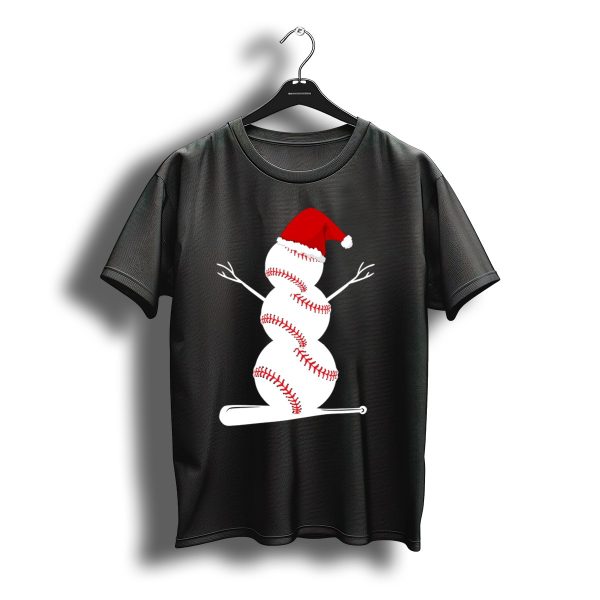Baseball Snowman Santa Hat Bat Christmas Ba01 T Shirt t shirt 1