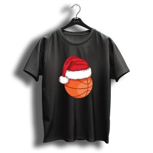 Basketball Player Santa Hat Christmas T Shirt