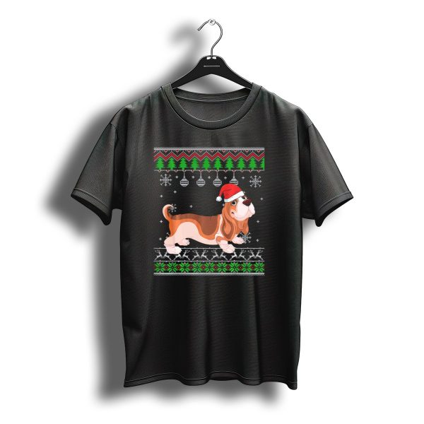 Basset Hound Christmas Santa Ugly T Shirt t shirt 1
