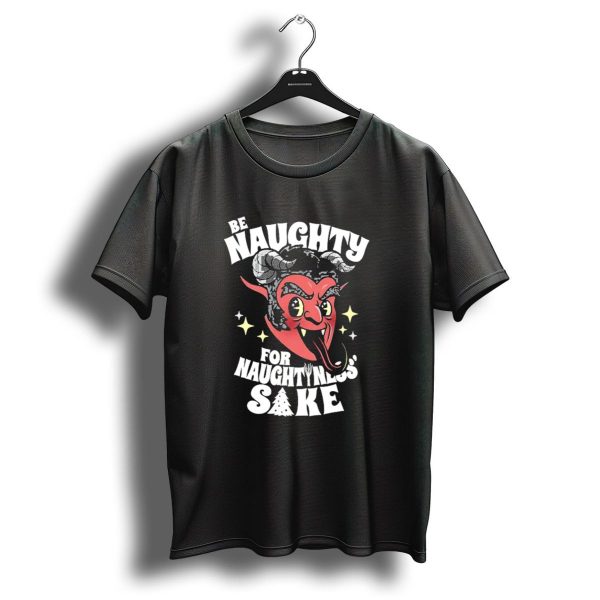 Be Naughty For Naughtiness Sake Cute Vintage Krampus Christmas Meme Devil Horns Red Face T Shirt 1 t shirt 1