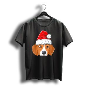 Beagle Christmas Dog Santa Hat Holiday T-Shirt