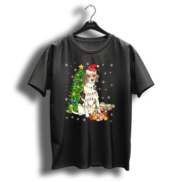 Beagle Christmas Lights Santa Hat Costume Tree And Presents T Shirt 1 t shirt 1